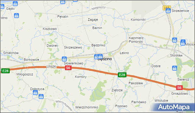 mapa Będzino, Będzino na mapie Targeo