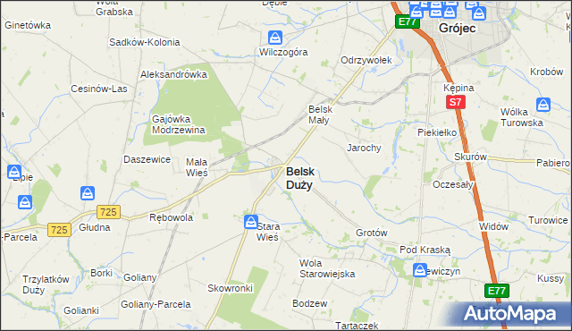 mapa Belsk Duży, Belsk Duży na mapie Targeo