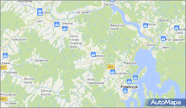 mapa Berezka, Berezka na mapie Targeo