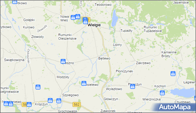 mapa Bętlewo, Bętlewo na mapie Targeo