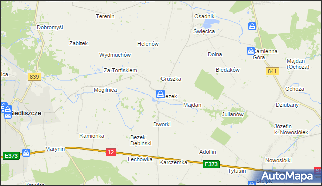 mapa Bezek, Bezek na mapie Targeo