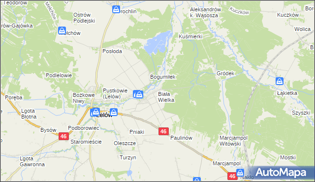 mapa Biała Wielka, Biała Wielka na mapie Targeo