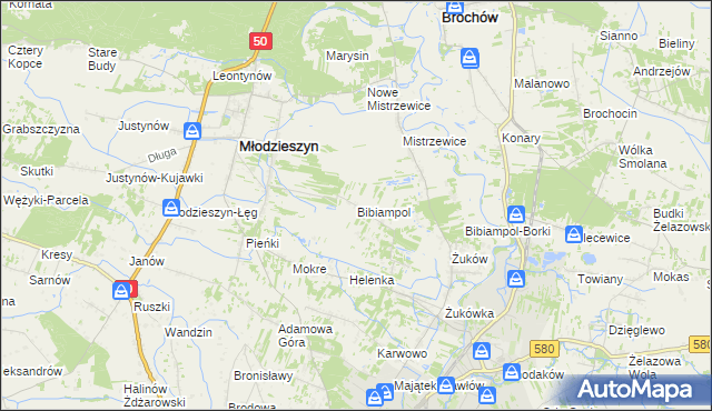 mapa Bibiampol, Bibiampol na mapie Targeo