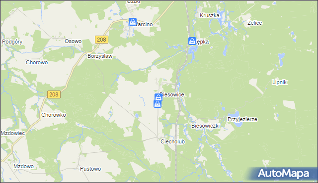 mapa Biesowice, Biesowice na mapie Targeo