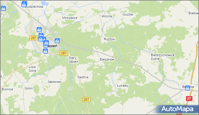 mapa Bieszków, Bieszków na mapie Targeo