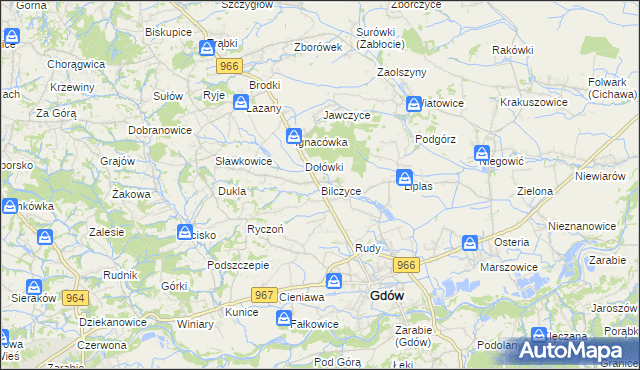 mapa Bilczyce, Bilczyce na mapie Targeo