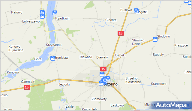 mapa Bławaty, Bławaty na mapie Targeo