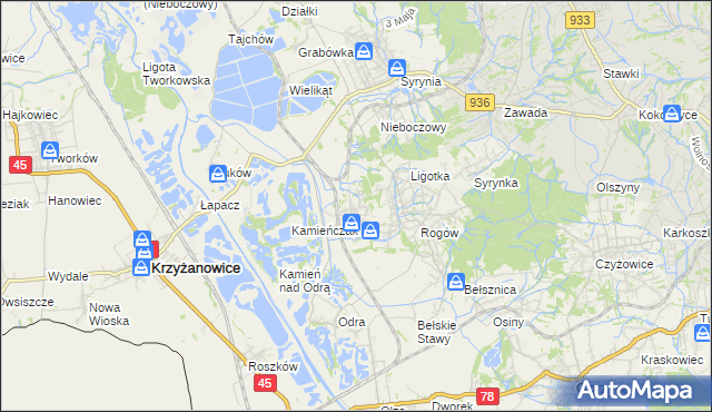 mapa Bluszczów, Bluszczów na mapie Targeo