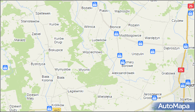mapa Bobrowo gmina Rzgów, Bobrowo gmina Rzgów na mapie Targeo