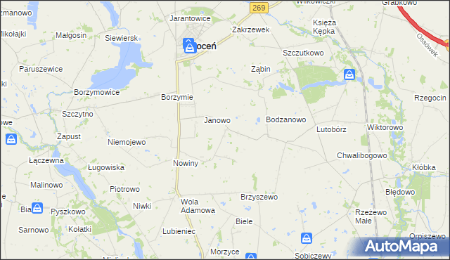 mapa Bodzanówek gmina Choceń, Bodzanówek gmina Choceń na mapie Targeo