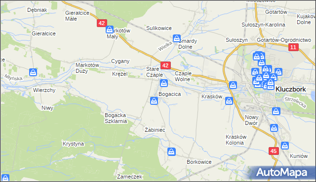 mapa Bogacica, Bogacica na mapie Targeo