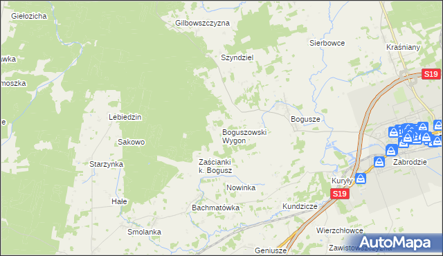 mapa Boguszowski Wygon, Boguszowski Wygon na mapie Targeo