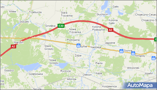 mapa Bojmie, Bojmie na mapie Targeo