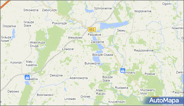 mapa Boksze-Osada, Boksze-Osada na mapie Targeo