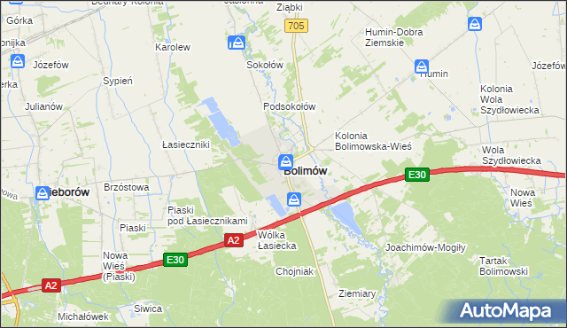 mapa Bolimów, Bolimów na mapie Targeo