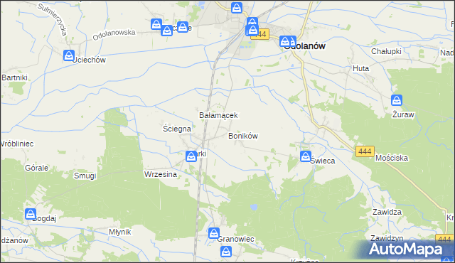 mapa Boników, Boników na mapie Targeo