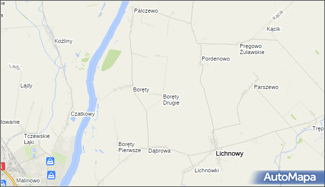 mapa Boręty Drugie, Boręty Drugie na mapie Targeo