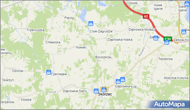 mapa Boroszków, Boroszków na mapie Targeo