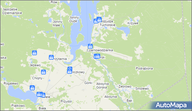 mapa Borsk gmina Karsin, Borsk gmina Karsin na mapie Targeo