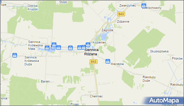 mapa Boruń, Boruń na mapie Targeo