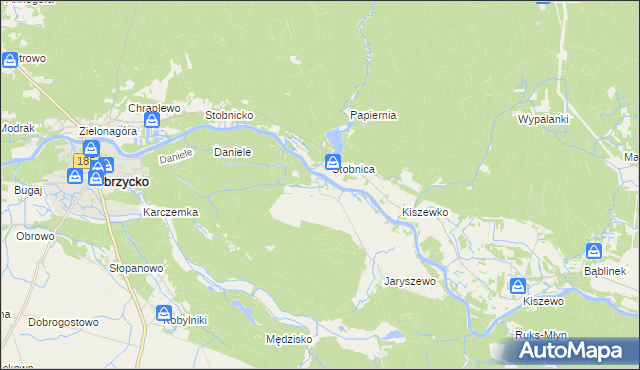 mapa Brączewo, Brączewo na mapie Targeo