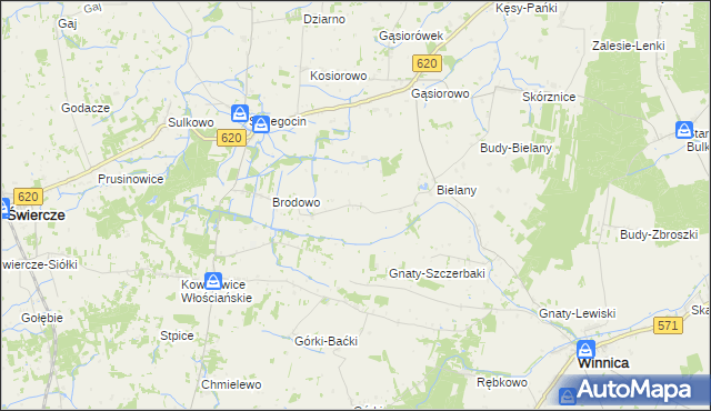 mapa Brodowo-Bąboły, Brodowo-Bąboły na mapie Targeo