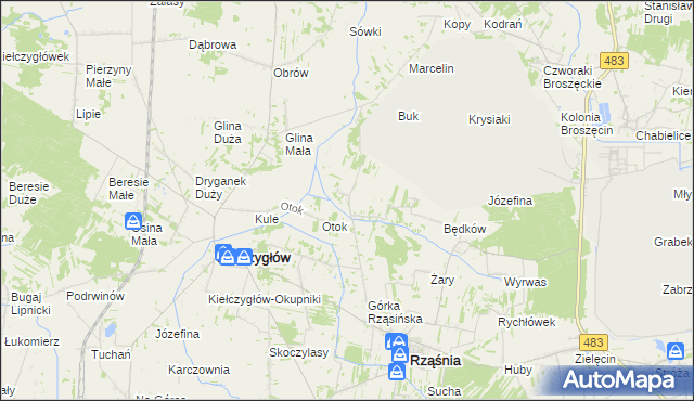 mapa Brutus, Brutus na mapie Targeo