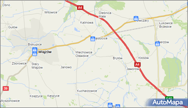 mapa Bryłówek, Bryłówek na mapie Targeo