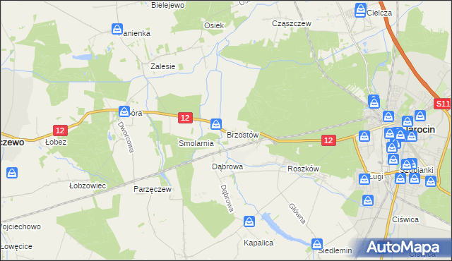 mapa Brzostów, Brzostów na mapie Targeo
