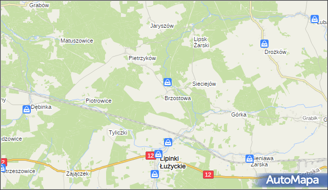 mapa Brzostowa, Brzostowa na mapie Targeo