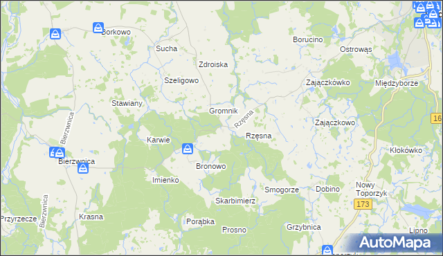mapa Brzozowica gmina Połczyn-Zdrój, Brzozowica gmina Połczyn-Zdrój na mapie Targeo