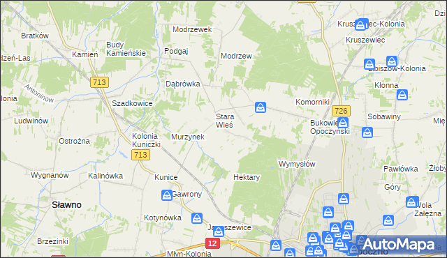 mapa Brzustówek, Brzustówek na mapie Targeo