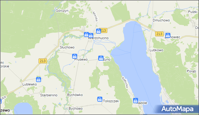 mapa Brzyno, Brzyno na mapie Targeo