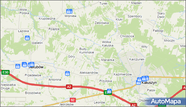 mapa Budy Przytockie, Budy Przytockie na mapie Targeo