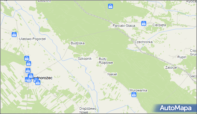 mapa Budy Rządowe, Budy Rządowe na mapie Targeo