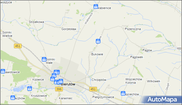 mapa Bukowie gmina Wilków, Bukowie gmina Wilków na mapie Targeo