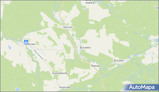 mapa Bukówko, Bukówko na mapie Targeo
