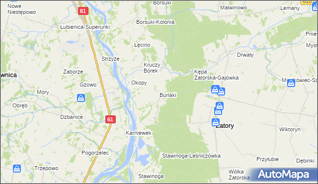 mapa Burlaki, Burlaki na mapie Targeo