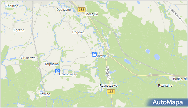 mapa Byszyno, Byszyno na mapie Targeo