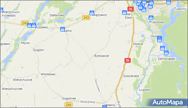 mapa Bytkowice, Bytkowice na mapie Targeo