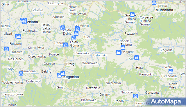 mapa Bytomsko, Bytomsko na mapie Targeo
