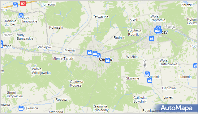 mapa Cegłów powiat miński, Cegłów powiat miński na mapie Targeo