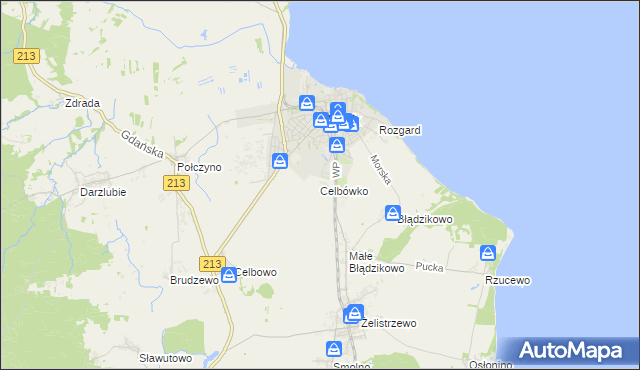 mapa Celbówko, Celbówko na mapie Targeo