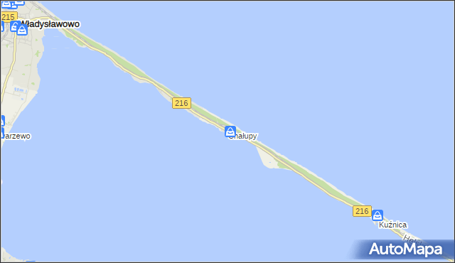 mapa Chałupy gmina Władysławowo, Chałupy gmina Władysławowo na mapie Targeo
