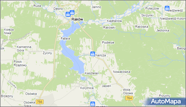 mapa Chańcza, Chańcza na mapie Targeo