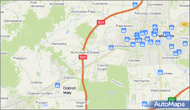 mapa Chechło Pierwsze, Chechło Pierwsze na mapie Targeo