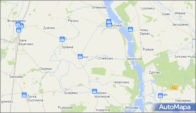 mapa Chełkowo, Chełkowo na mapie Targeo