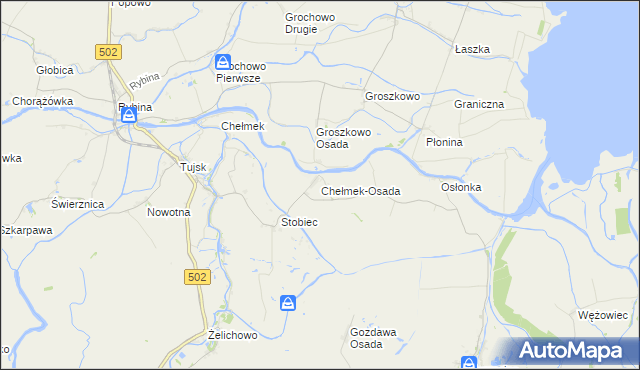 mapa Chełmek-Osada, Chełmek-Osada na mapie Targeo