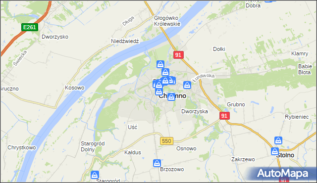 mapa Chełmno, Chełmno na mapie Targeo