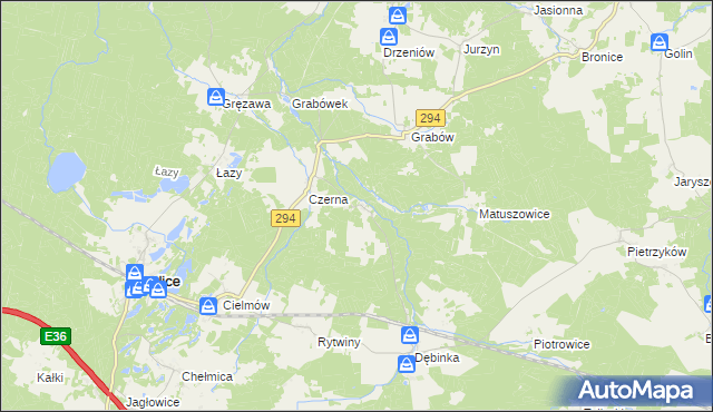 mapa Chlebice, Chlebice na mapie Targeo
